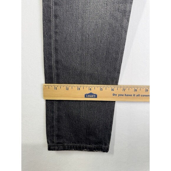 Levis 501 xx Skinny Jeans Womens 27x28 Black Button Fly Denim Distressed Cotton - Picture 4 of 13